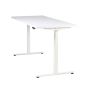 JOSHO Homeworker Electric Sit-Stand Desk - white desk and frame, front side view