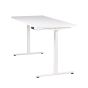JOSHO Homeworker Electric Sit-Stand Desk - white desk and frame, front side view