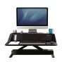 Lotus™ DX Sit-Stand Workstation - Black - front view - standing position