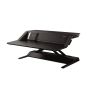 Lotus™ DX Sit-Stand Workstation - Black - front angle view - standing position