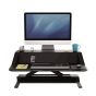Lotus™ Sit-Stand Workstation - Black - front view - standing position