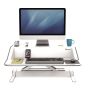 Lotus™ Sit-Stand Workstation - White - front view - standing position