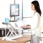 Lotus™ Sit-Stand Workstation - White - lifestyle shot