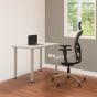 Positiv Homeworker Desk (Foldaway Legs) - lifestyle shot of white desk with white legs