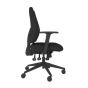 Positiv Me 100 Task Chair (medium back) - black - side view, with armrests