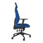 Positiv Me 100 Task Chair (medium back) - royal blue - side view, with armrests and headrest