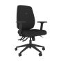 Positiv Me 600 Task Chair (medium back) - black, front angle view, with armrests