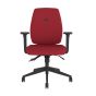 Positiv Me 600 Task Chair (medium back) - red, front view, with armrests