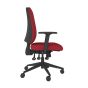 Positiv Me 600 Task Chair (medium back) - red, side view, with armrests
