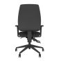 Positiv P-Sit High Back Ergonomic Chair - black, back view, with armrests
