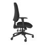 Positiv P-Sit High Back Ergonomic Chair - black, side view, with armrests