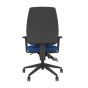 Positiv P-Sit High Back Ergonomic Chair - navy, back view, with armrests