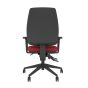 Positiv P-Sit High Back Ergonomic Chair - red, back view, with armrests