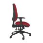 Positiv P-Sit High Back Ergonomic Chair - red, side view, with armrests