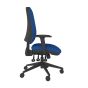 Positiv P-Sit High Back Ergonomic Chair - royal blue, side view, with armrests