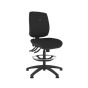 Positiv P-Sit Medium Back Draughtsman Chair - black - front angle view