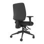 Positiv P-Sit Medium Back Ergonomic Chair - black, back angle view, with armrests