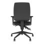 Positiv P-Sit Medium Back Ergonomic Chair - black, back view, with armrests
