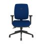 Positiv P-Sit Medium Back Ergonomic Chair - navy, front view, with armrests