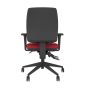 Positiv P-Sit Medium Back Ergonomic Chair - red, back view, with armrests