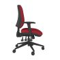 Positiv P-Sit Medium Back Ergonomic Chair - red, side view, with armrests