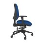 Positiv P-Sit Medium Back Ergonomic Chair - royal blue, side view, with armrests