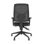 Positiv P-Sit Mesh Back Ergonomic Chair - black, back view, with armrests
