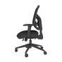 Positiv P-Sit Mesh Back Ergonomic Chair - black, side view, with armrests