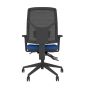 Positiv P-Sit Mesh Back Ergonomic Chair - navy, back view, with armrests