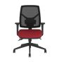 Positiv P-Sit Mesh Back Ergonomic Chair - red, front view, with armrests