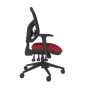 Positiv P-Sit Mesh Back Ergonomic Chair - red, side view, with armrests