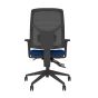 Positiv P-Sit Mesh Back Ergonomic Chair - royal blue, back view, with armrests