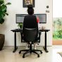 Positiv Plus High Back - black, back view, with armrests - lifestyle shot