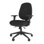 Positiv R600 Ind Task Chair (medium back) - black - front angle view