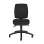 Positiv S600 Ind Task Chair - black, front view, without armrests