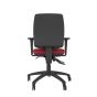 Positiv S600 Ind Task Chair - red, back view, with armrests