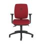 Positiv S600 Ind Task Chair - red, front view, with armrests