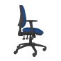 Positiv S600 Ind Task Chair - royal blue, side view, with armrests