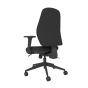 Positiv U600 Ind Task Chair (medium back) - black, back angle view, with armrests