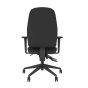 Positiv U600 Ind Task Chair (medium back) - black, back view, with armrests