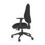 Positiv U600 Ind Task Chair (medium back) - black, side view, with armrests