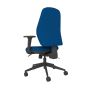Positiv U600 Medium Back Chair - navy, back angle view, with armrests