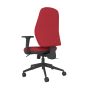 Positiv U600 Medium Back Chair - red, back angle view, with armrests