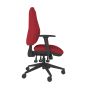 Positiv U600 Medium Back Chair - red, side view, with armrests