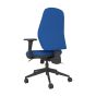 Positiv U600 Medium Back Chair - royal blue, back angle view, with armrests