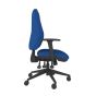 Positiv U600 Medium Back Chair - royal blue, side view, with armrests