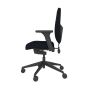 Positiv Plus (medium back) Ergonomic Office Chair - black, side view, with armrests