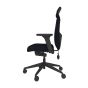 Positiv Plus (medium back) Ergonomic Office Chair - black, side view, with armrests and headrest