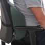 Posturite Back Support - side view, shown on an ergonomic chair