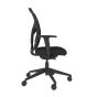 Responsiv RV100 Mesh Back Chair - black, side view, with armrests